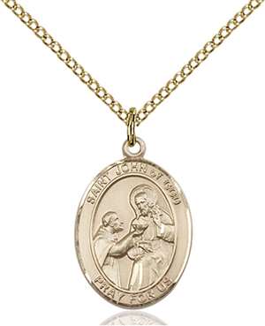 St. John of God Medal<br/>8112 Oval, Gold Filled