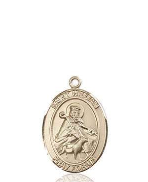 St. William of Rochester Medal<br/>8114 Oval, 14kt Gold