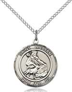 St. William of Rochester Medal<br/>8114 Round, Sterling Silver