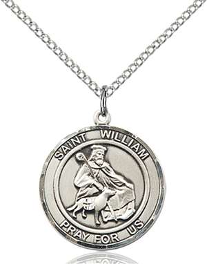 St. William of Rochester Medal<br/>8114 Round, Sterling Silver