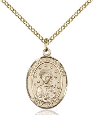 Our Lady of La Vang Medal<br/>8115 Oval, Gold Filled