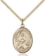 St. Julie Billiart Medal<br/>8117 Oval, Gold Filled