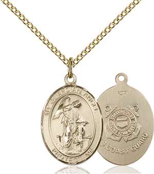 Guardian Angel / Coast Guard Medal<br/>8118 Oval, Gold Filled
