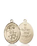 Guardian Angel / Army Medal<br/>8118 Oval, 14kt Gold