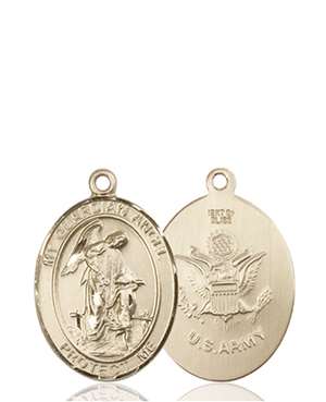 Guardian Angel / Army Medal<br/>8118 Oval, 14kt Gold