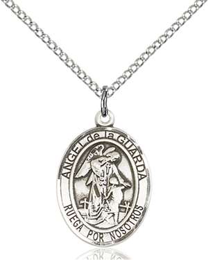 Angel de la Guardia Medal<br/>8118 Spanish, Oval, Sterling Silver