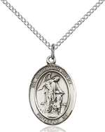 Guardian Angel Medal<br/>8118 Oval, Sterling Silver
