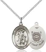 Guardian Angel / Coast Guard Medal<br/>8118 Oval, Sterling Silver