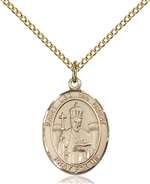 St. Leo the Great Medal<br/>8120 Oval, Gold Filled
