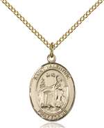 St. Valentine of Rome Medal<br/>8121 Oval, Gold Filled
