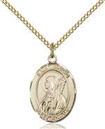 St. Brigid of Ireland Medal<br/>8123 Oval, Gold Filled