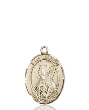 St. Brigid of Ireland Medal<br/>8123 Oval, 14kt Gold