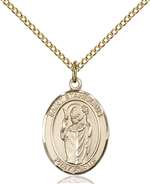 St. Stanislaus Medal<br/>8124 Oval, Gold Filled