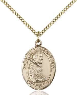 St. Pio of Pietrelcina Medal<br/>8125 Oval, Gold Filled