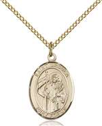 St. Ursula Medal<br/>8127 Oval, Gold Filled