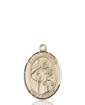 St. Ursula Medal<br/>8127 Oval, 14kt Gold