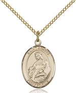 St. Agnes of Rome Medal<br/>8128 Oval, Gold Filled