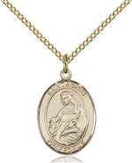 St. Agnes of Rome Medal<br/>8128 Oval, Gold Filled