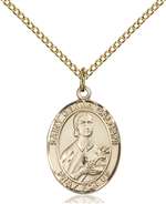 St. Gemma Galgani Medal<br/>8130 Oval, Gold Filled
