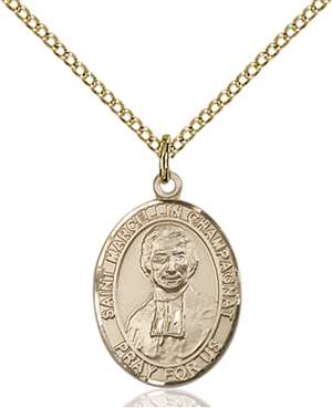 St. Marcellin Champagnat Medal<br/>8131 Oval, Gold Filled