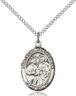 Sts. Cosmas & Damian Medal<br/>8132 Oval, Sterling Silver