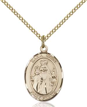 Maria Stein Medal<br/>8133 Oval, Gold Filled
