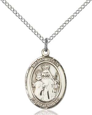 Maria Stein Medal<br/>8133 Oval, Sterling Silver