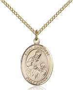St. Ambrose Medal<br/>8137 Oval, Gold Filled