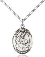 St. Ambrose Medal<br/>8137 Oval, Sterling Silver