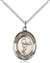 St. Sebastian/Tennis Medal<br/>8166 Oval, Sterling Silver