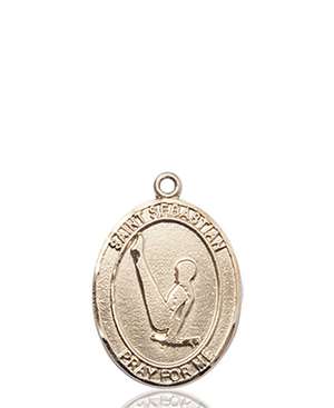 St. Sebastian/Gymnastics Medal<br/>8172 Oval, 14kt Gold