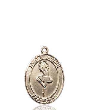 St. Sebastian/Dance Medal<br/>8173 Oval, 14kt Gold
