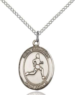 St. Sebastian/Track & Field Medal<br/>8176 Oval, Sterling Silver