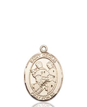 St. Cecilia / Marching Band Medal<br/>8179 Oval, 14kt Gold