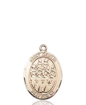 St. Cecilia / Choir Medal<br/>8180 Oval, 14kt Gold