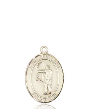 St. Sebastian / Archery Medal<br/>8189 Oval, 14kt Gold