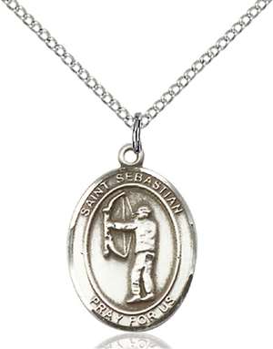 St. Sebastian / Archery Medal<br/>8189 Oval, Sterling Silver