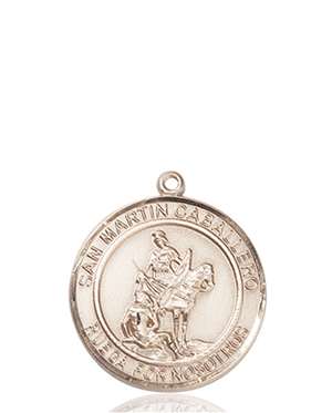 San Martin Caballero Medal<br/>8200 Spanish, Round, 14kt Gold
