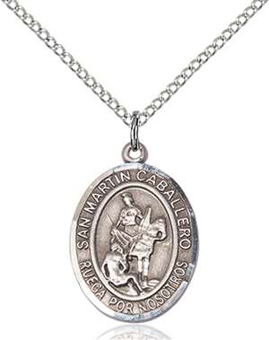 San Martin Caballero Medal<br/>8200 Spanish, Oval, Sterling Silver