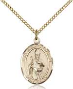 St. Augustine of Hippo Medal<br/>8202 Oval, Gold Filled