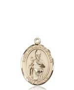 St. Augustine of Hippo Medal<br/>8202 Oval, 14kt Gold