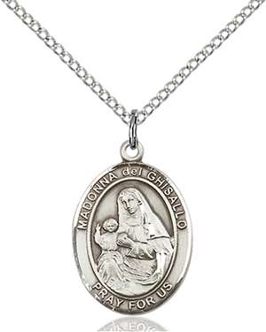 St. Madonna Del Ghisallo Medal<br/>8203 Oval, Sterling Silver
