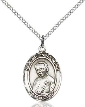 St. John Neumann Medal<br/>8204 Oval, Sterling Silver