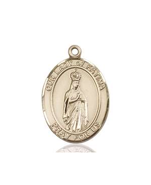 Our Lady of Fatima Medal<br/>8205 Oval, 14kt Gold