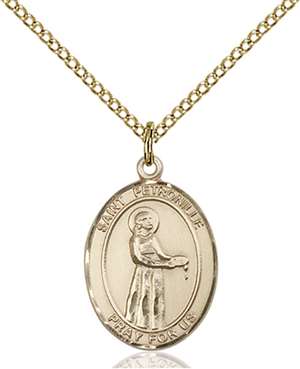 St. Petronille Medal<br/>8209 Oval, Gold Filled