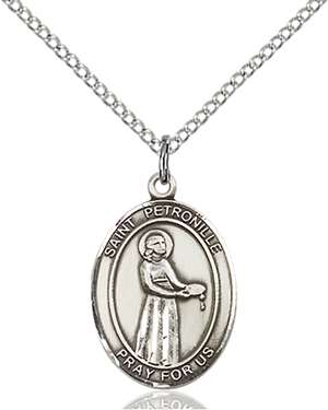 St. Petronille Medal<br/>8209 Oval, Sterling Silver