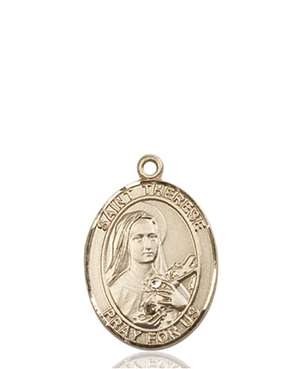 St. Therese of Lisieux Medal<br/>8210 Oval, 14kt Gold