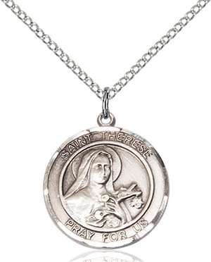 St. Therese of Lisieux Medal<br/>8210 Round, Sterling Silver