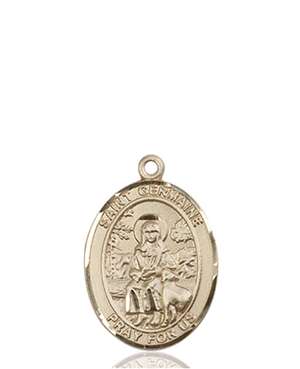 St. Germaine Cousin Medal<br/>8211 Oval, 14kt Gold