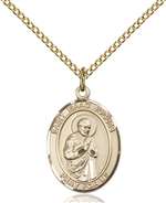 St. Isaac Jogues Medal<br/>8212 Oval, Gold Filled